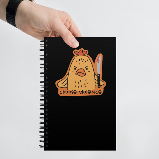 CHOOSE VIOLENCE spiral dotted notebook